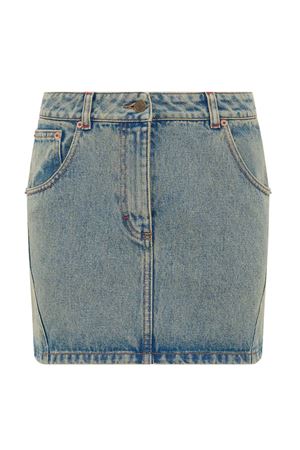 Moon Laser Denim Mini Skirt MARINE SERRE | WSK057ACDEN0003BG10